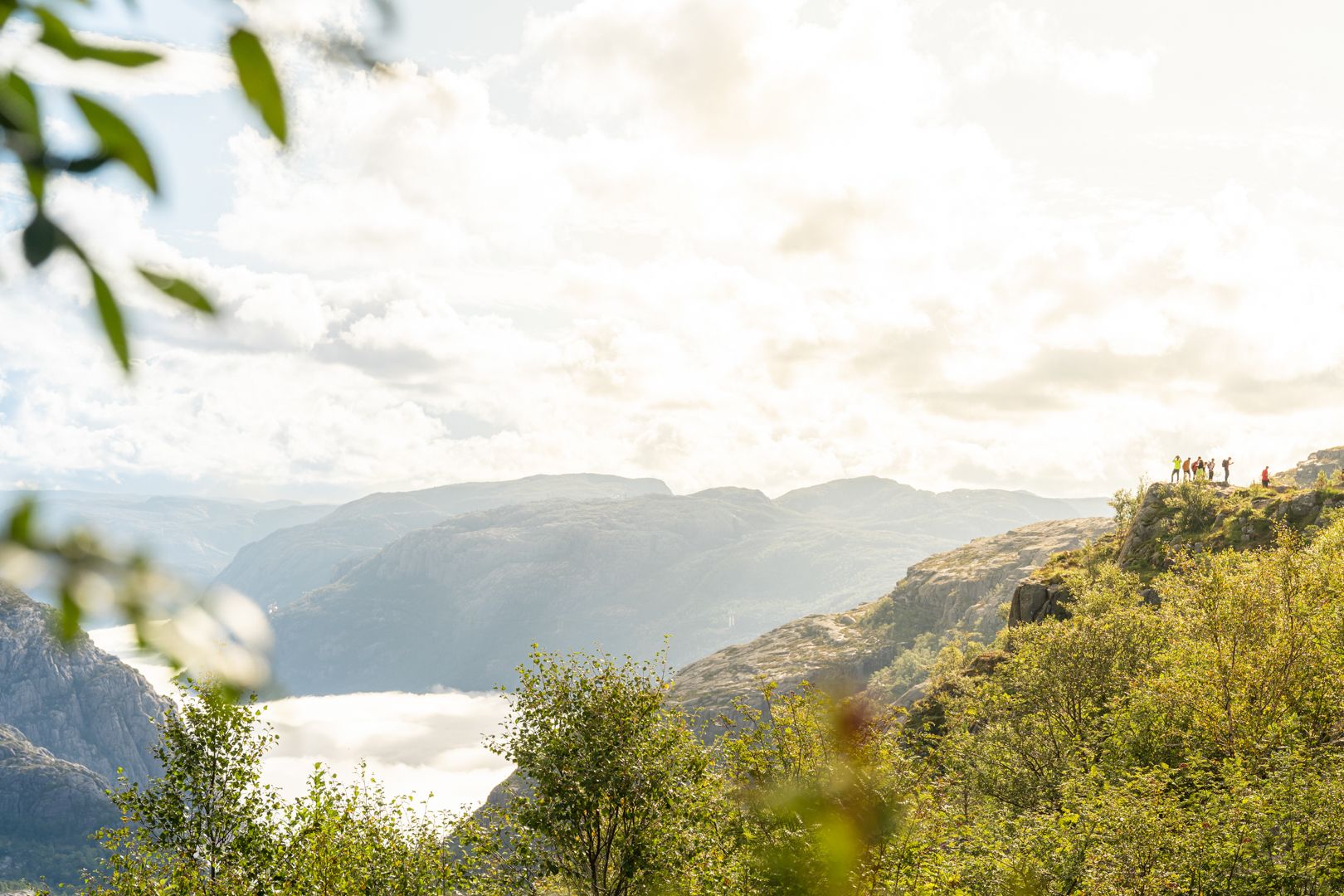 Scenic view on the way to the top