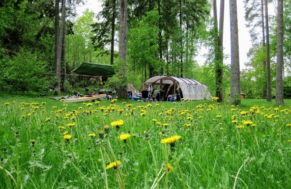 Tent on grass