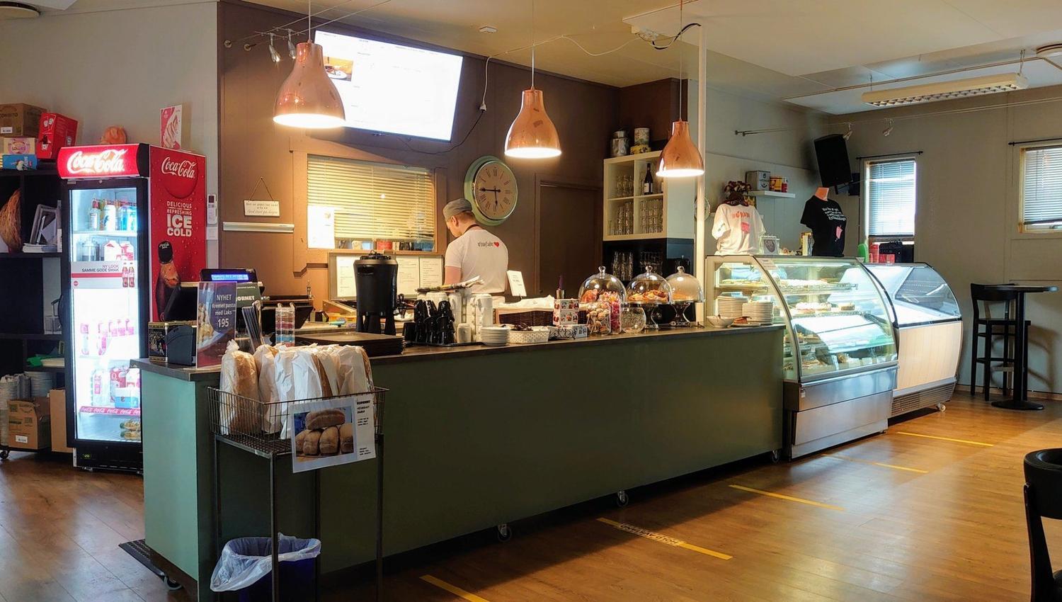 The counter at the café