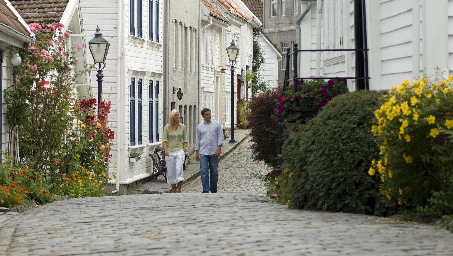Old Stavanger is perfect for a romantic stroll