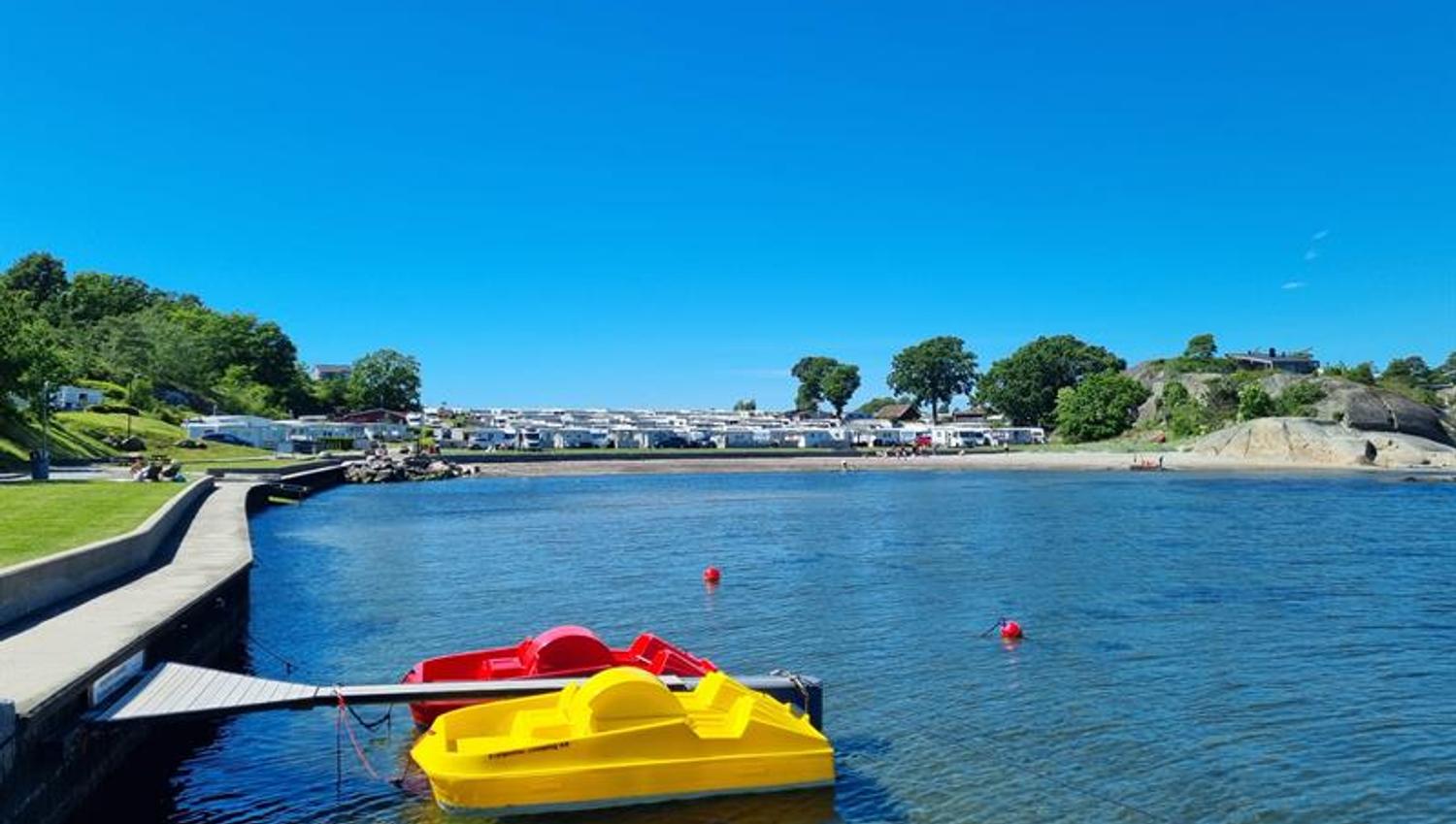 Boats along the pier