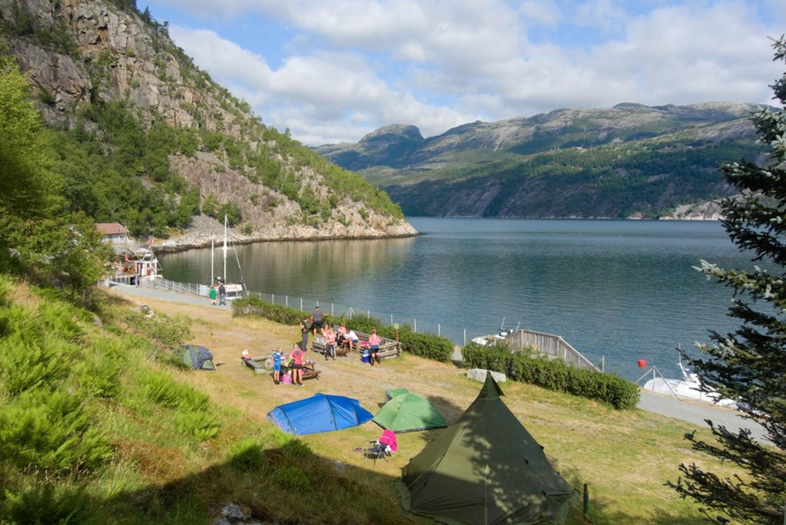 Camping in Flørli by the Lysefjord