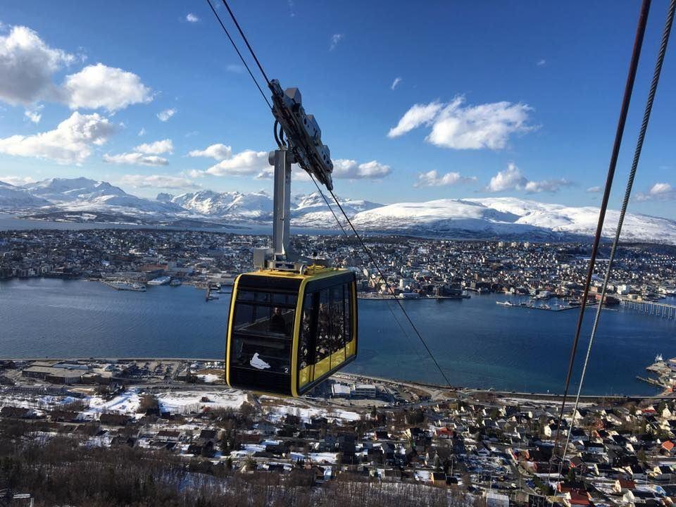 The Cable Car with Tromsø in the background