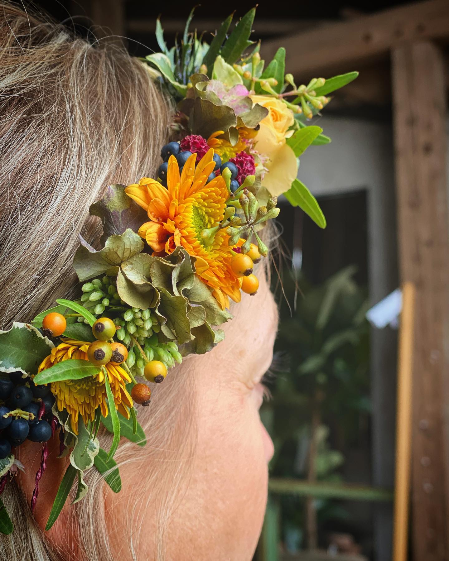 Flowers in hair