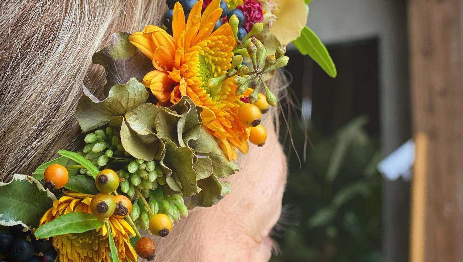 Flowers in hair