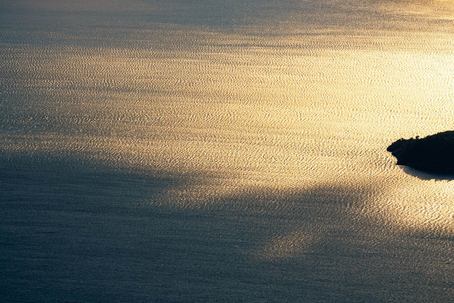 Sunset over Hardangerfjord as seen from Samlen – a beautiful view from the mountain summit.