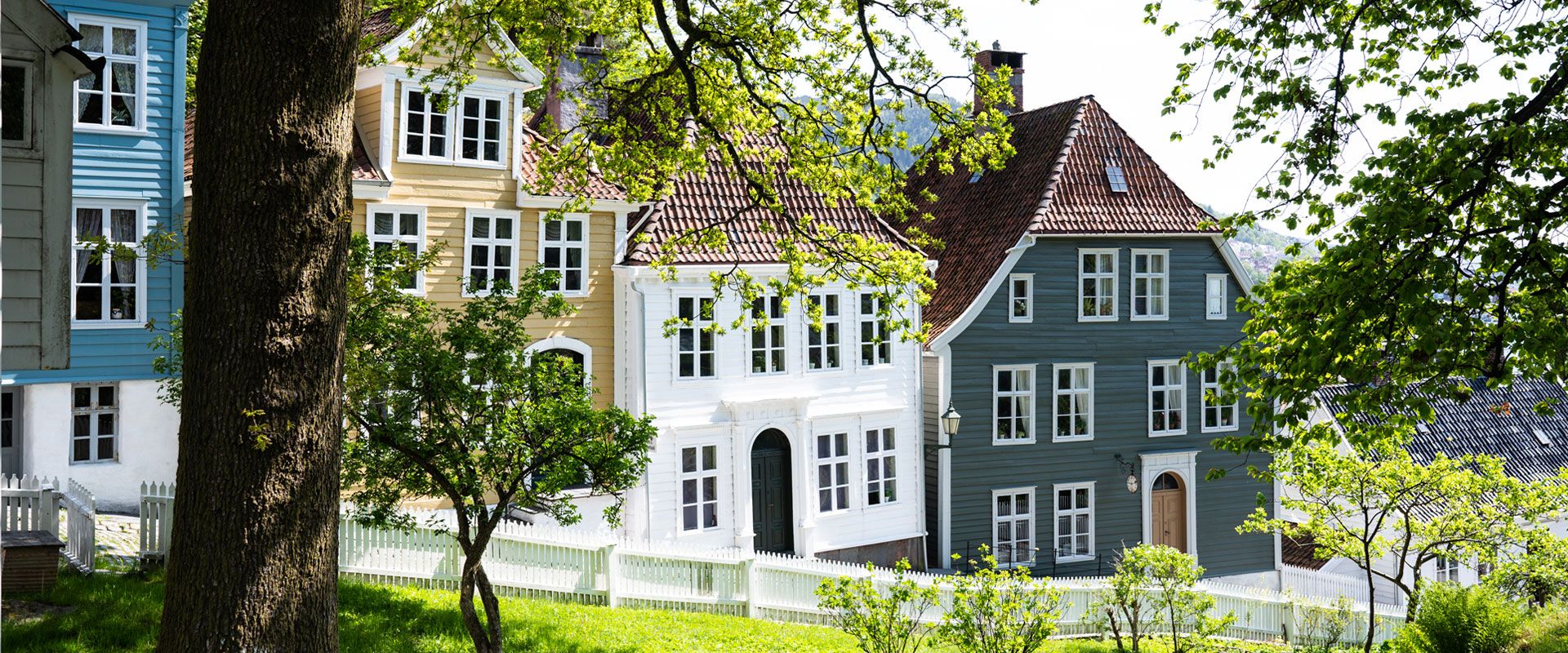 Historical houses in Old Bergen Museum