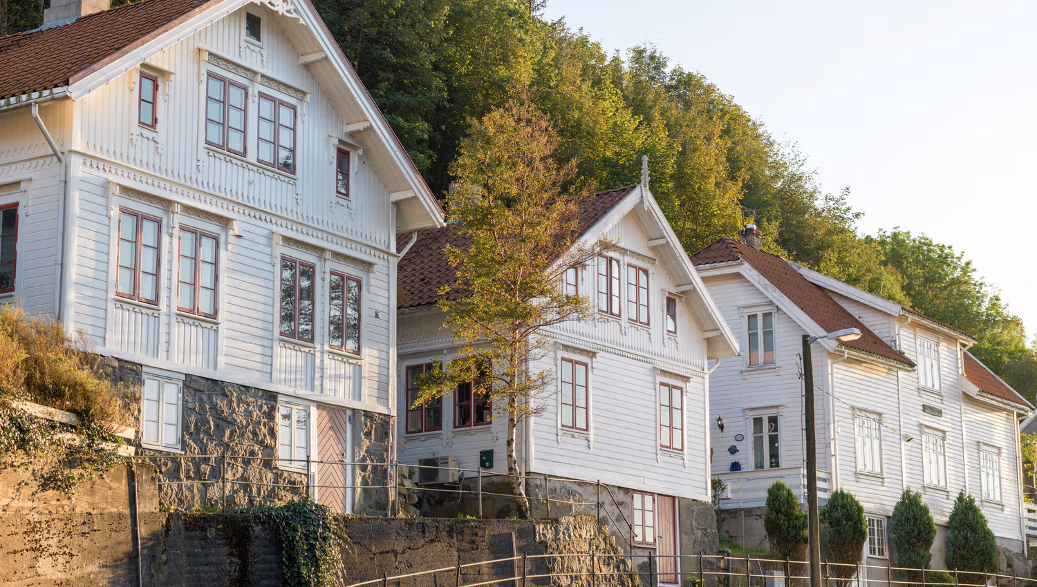 The wooden town of Egersund city centre