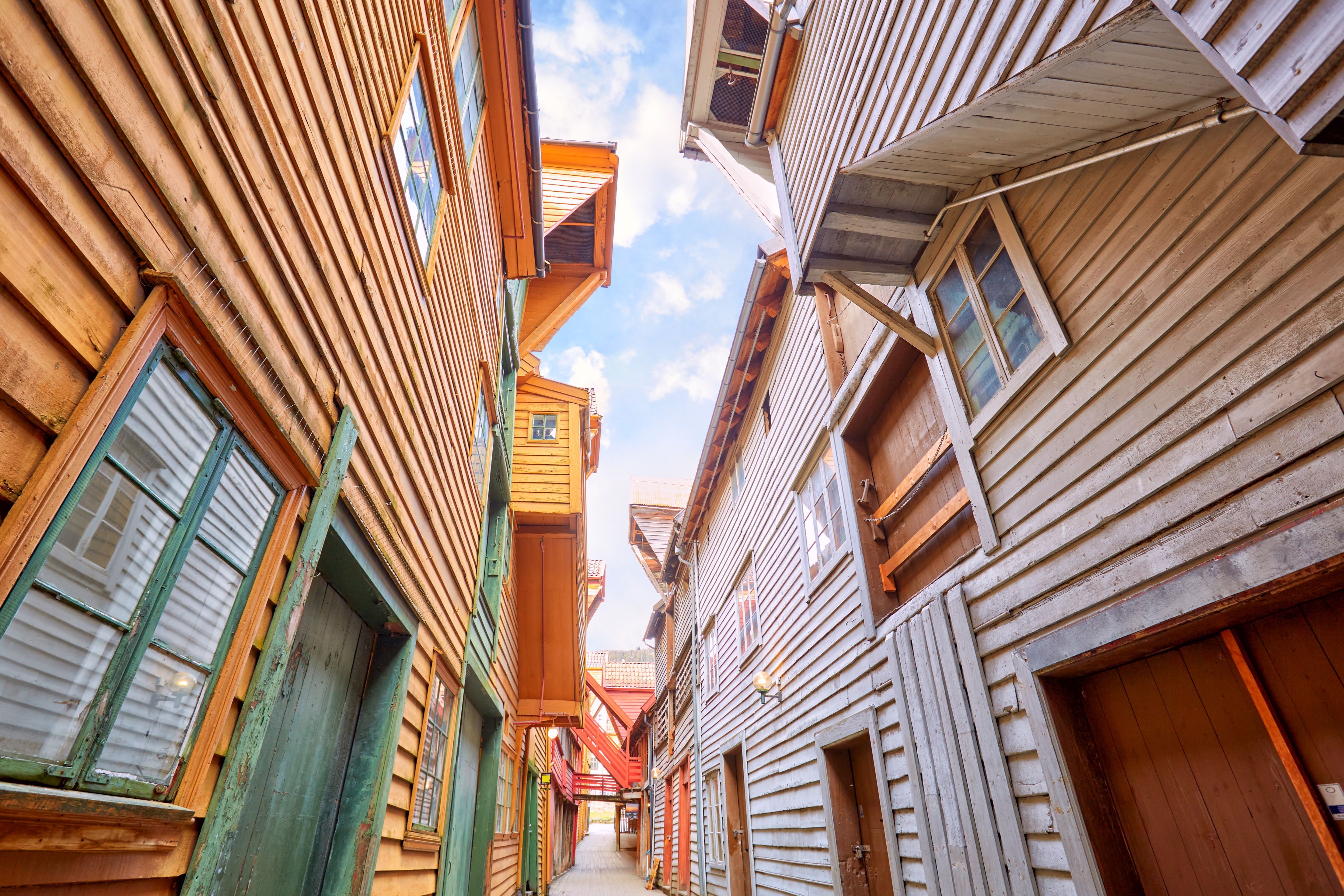 Wooden structures in Bryggen