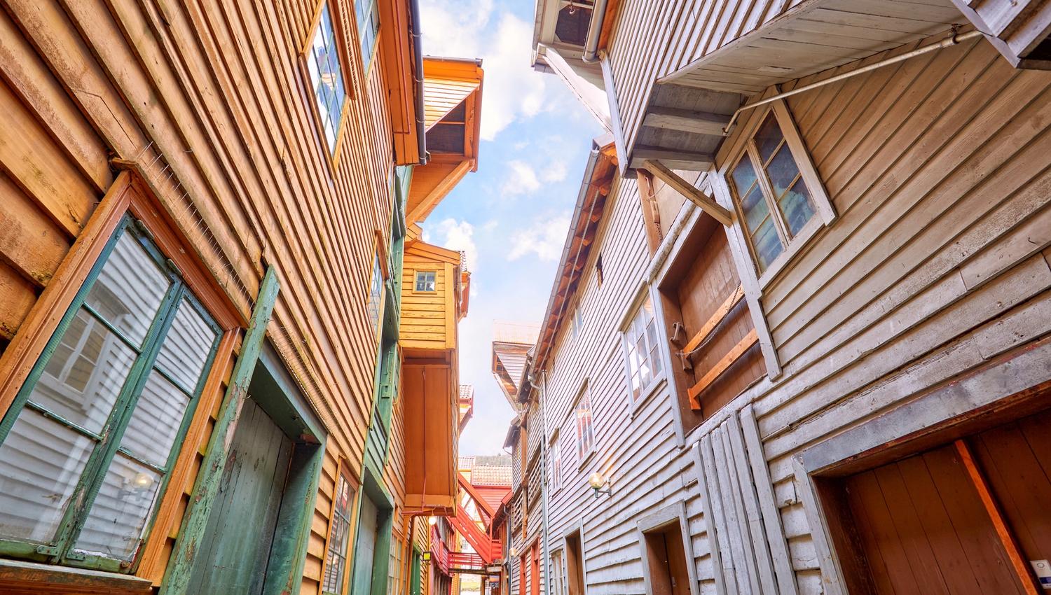Wooden structures in Bryggen