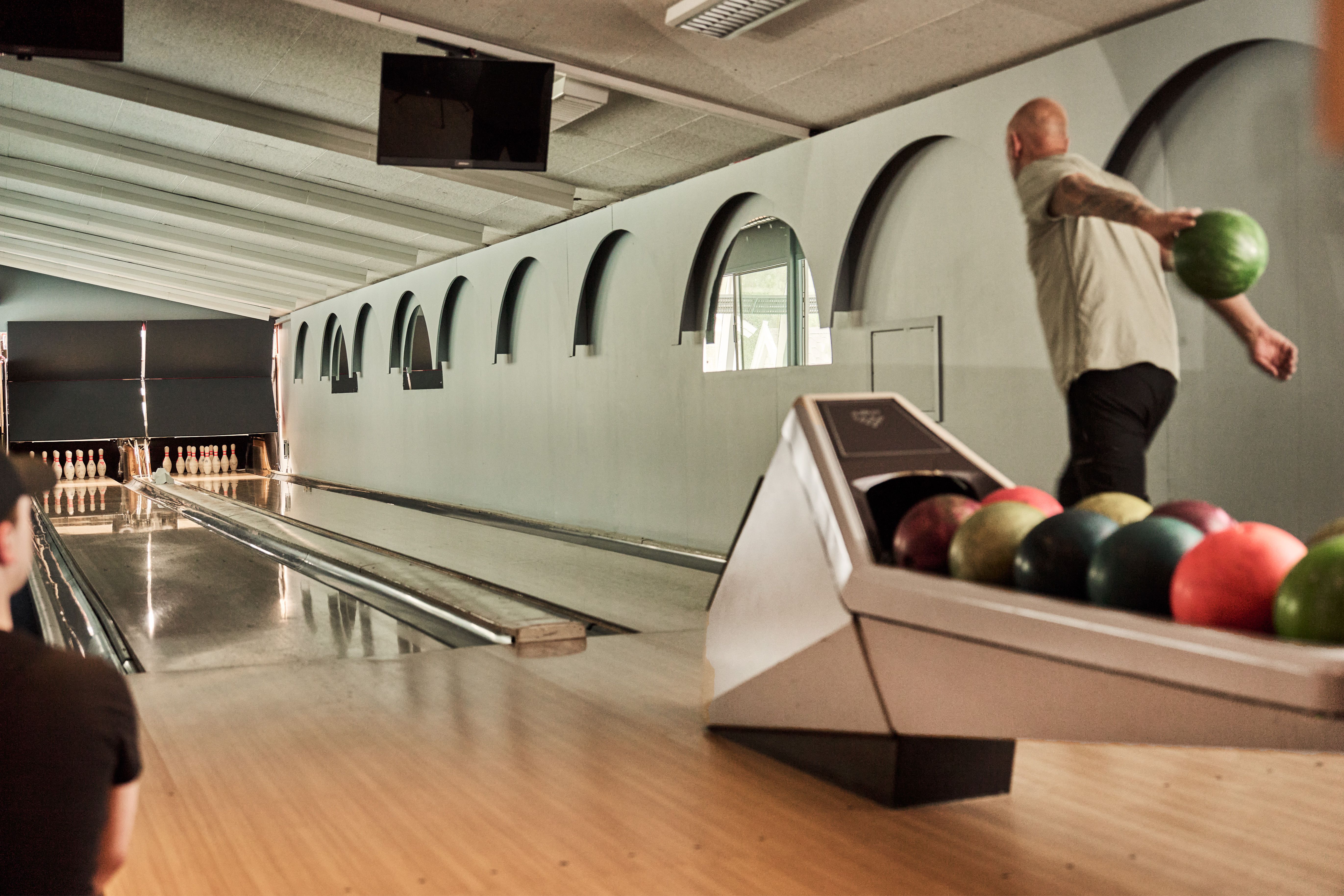 Bowling alley at Hotel Ullensvang – indoor fun for all ages.