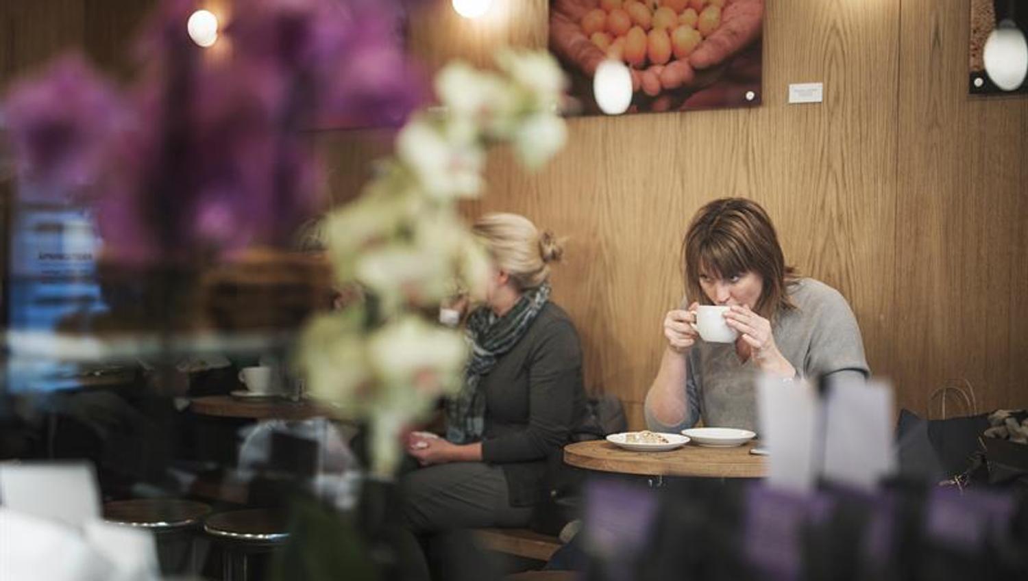 guests inside the coffee shop