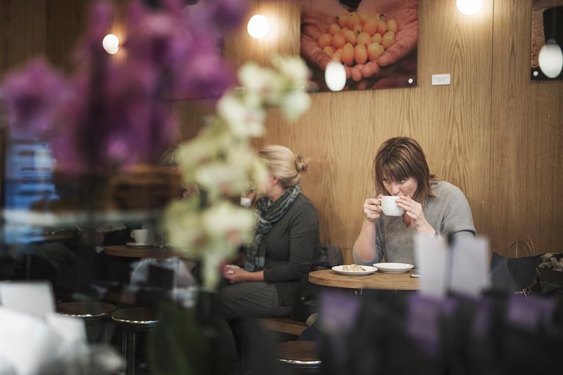 guests inside the coffee shop