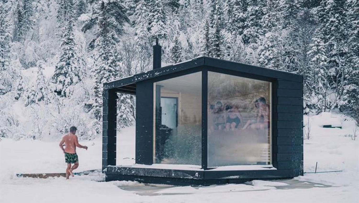 Two floating saunas are available at Gausta. They are situated with beautiful view towards Gaustatoppen.