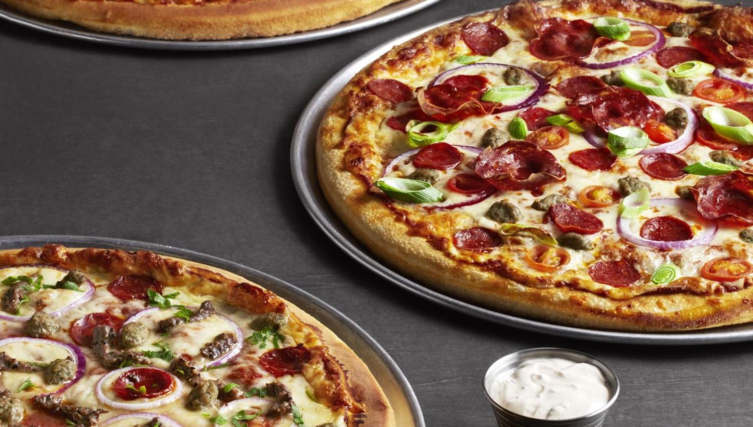 Three pizzas