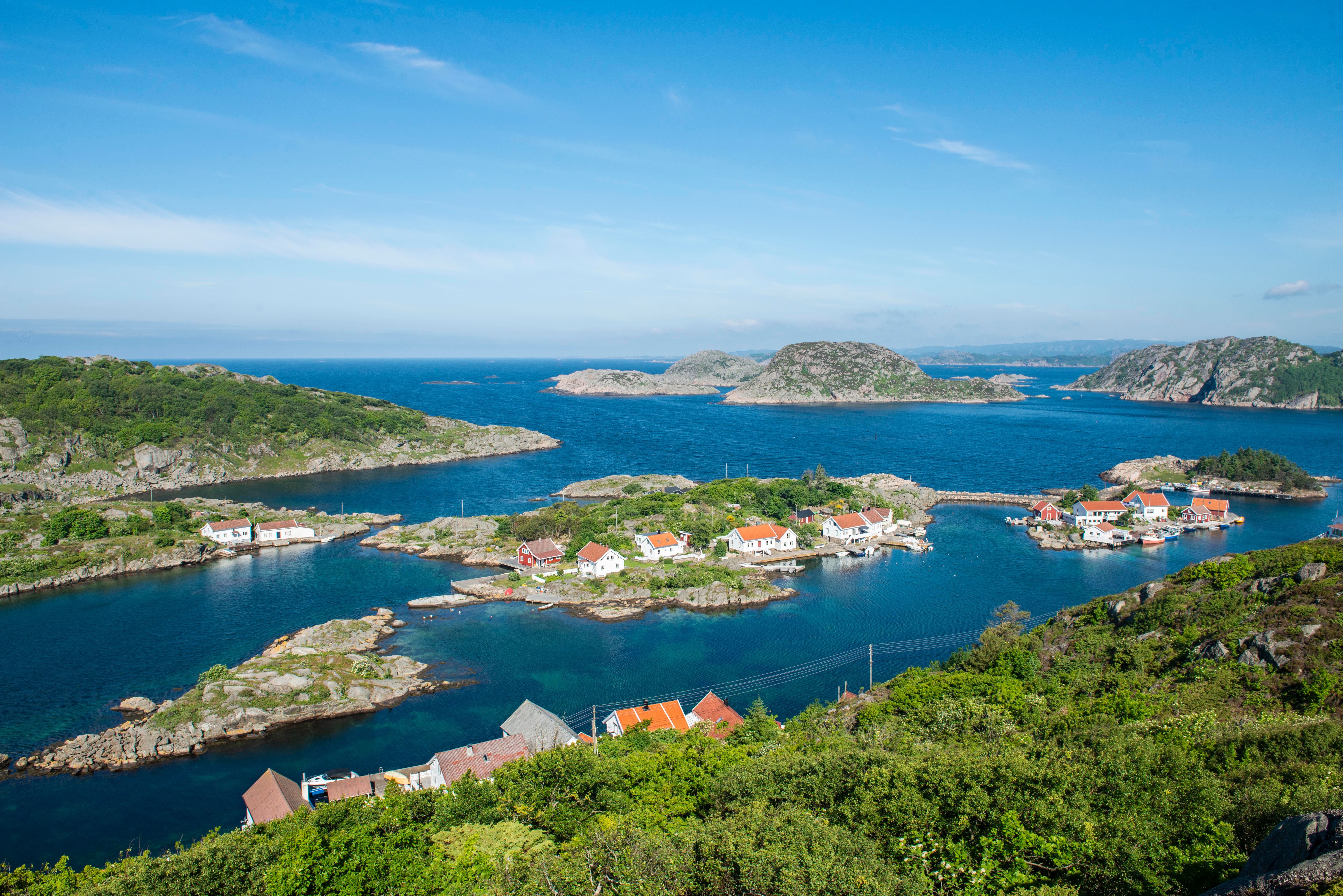 Utsikt Vakthusheia, Korshamn, Lyngdal
