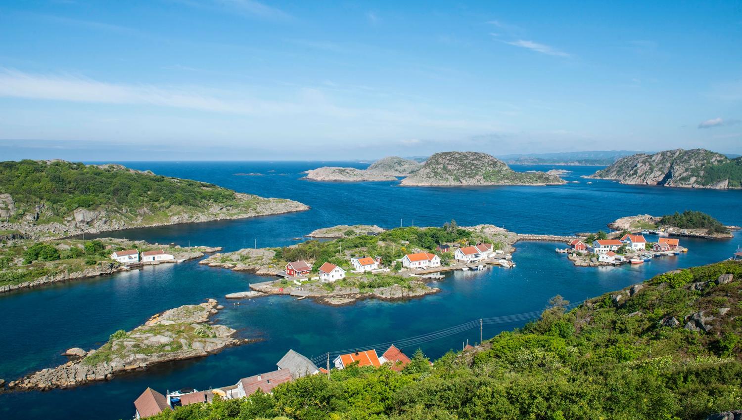 Utsikt Vakthusheia, Korshamn, Lyngdal
