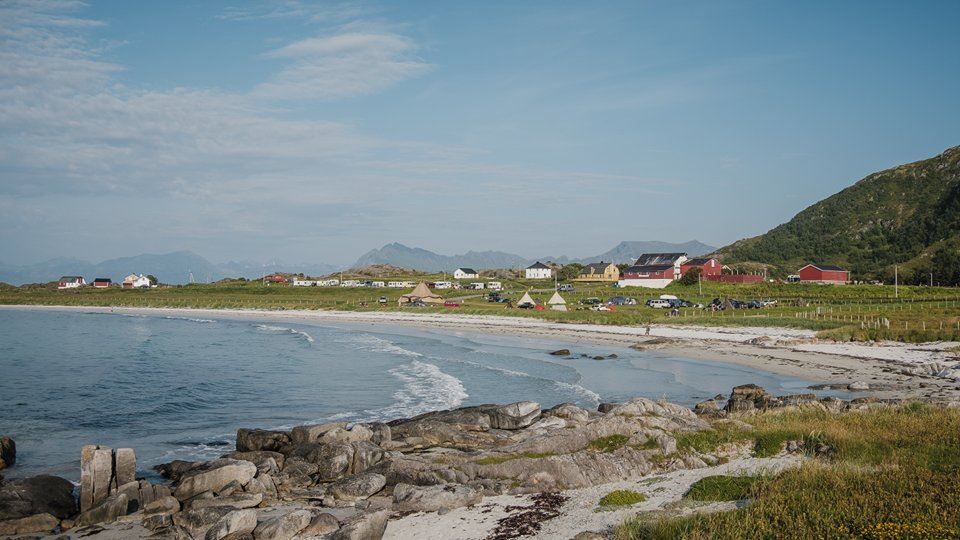 The beach next to Hov Camping