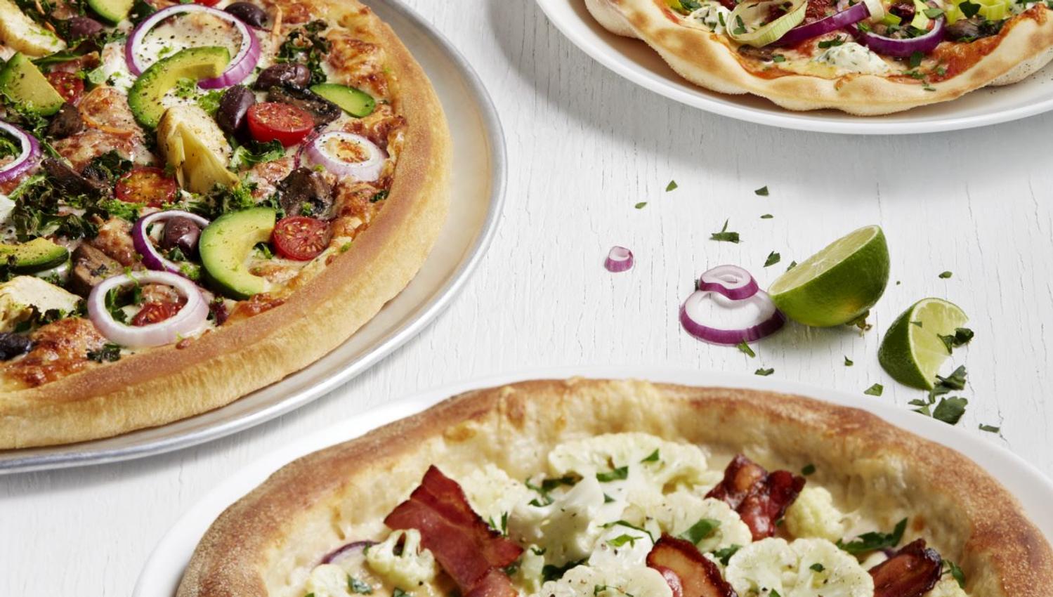 Three pizzas
