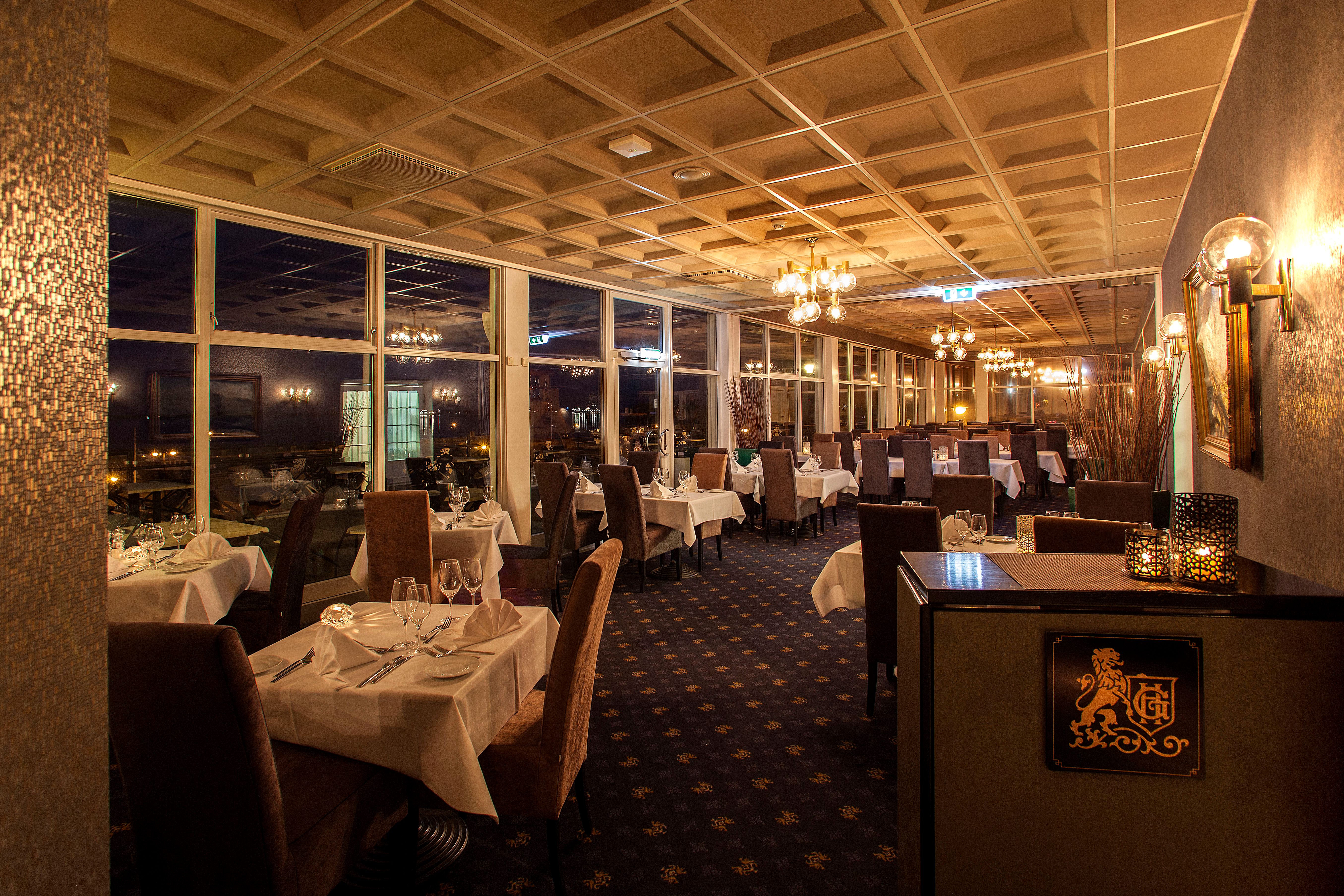 Restaurant in the evening