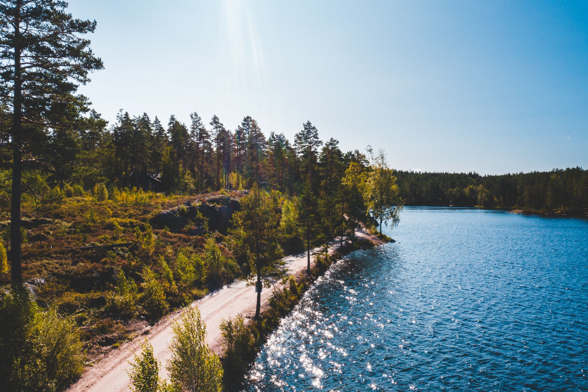 A road beside the lake
