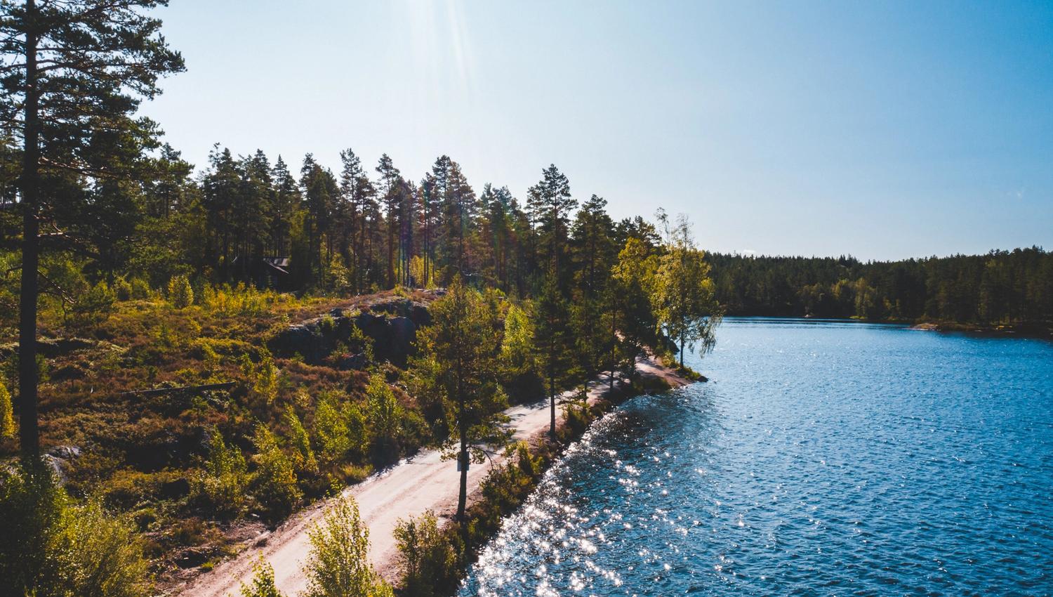 A road beside the lake