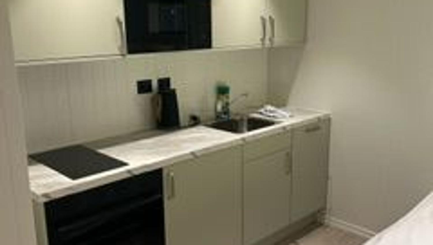 modern kitchenette.