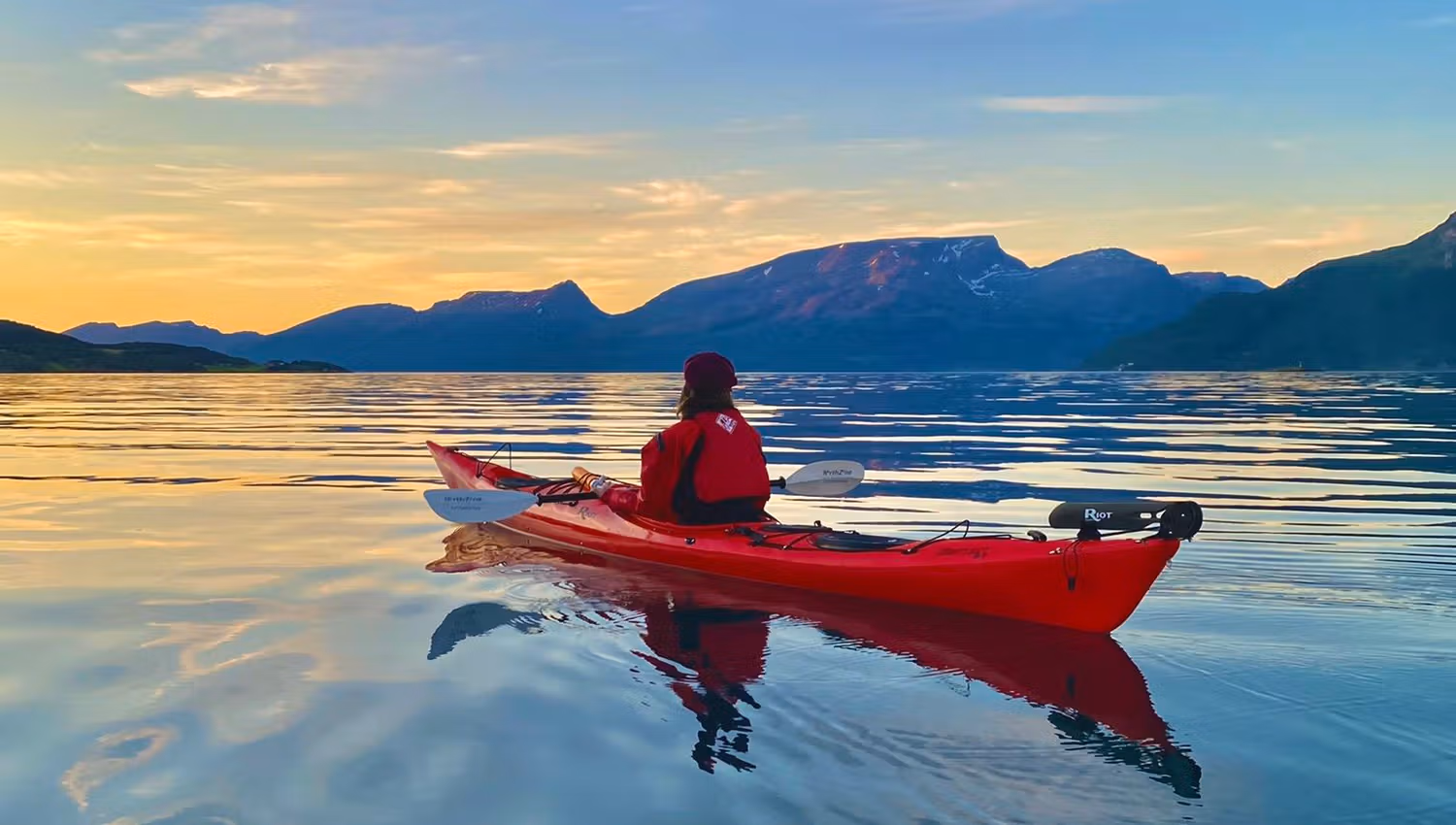 Midnight sun kayaking
