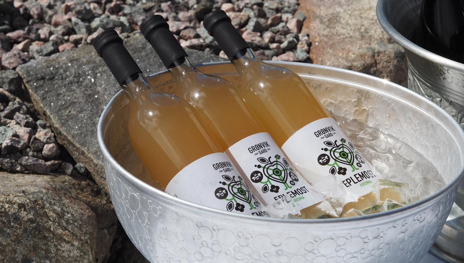 Locally produced apple drink