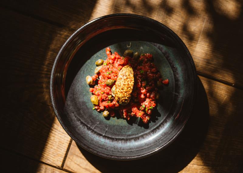 mat som serveres på Blikk Fjellbrasserie på Gaustablikk Fjellresort
