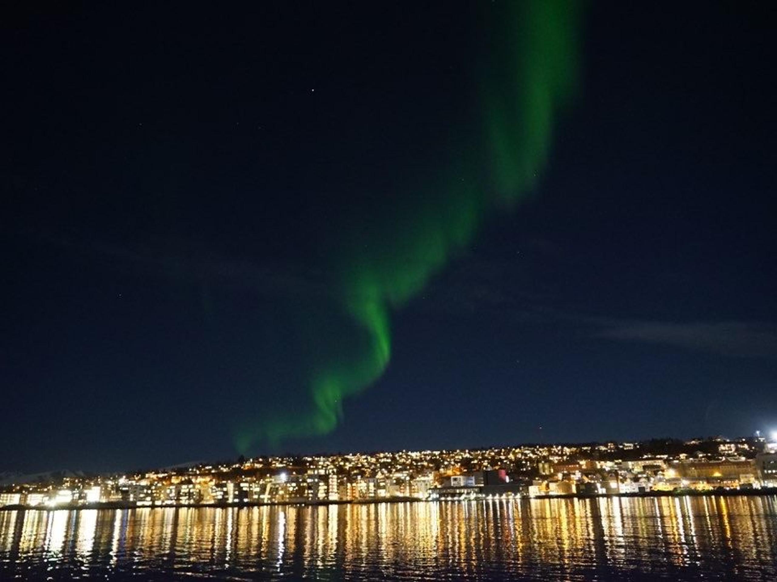 The northern lights over Tromsø