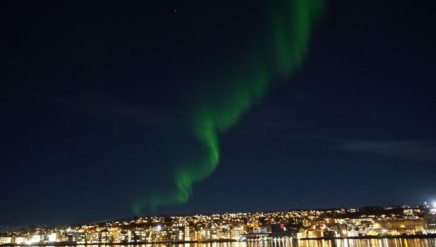 The northern lights over Tromsø