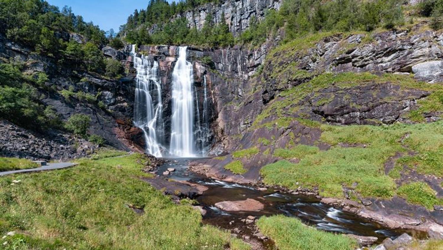 Skjervsfossen - Skjerv waterfall