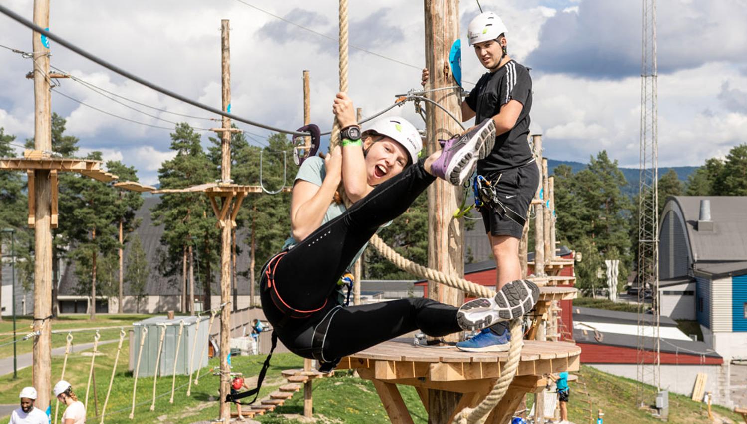 outdoor climbing park in Skien leisure park