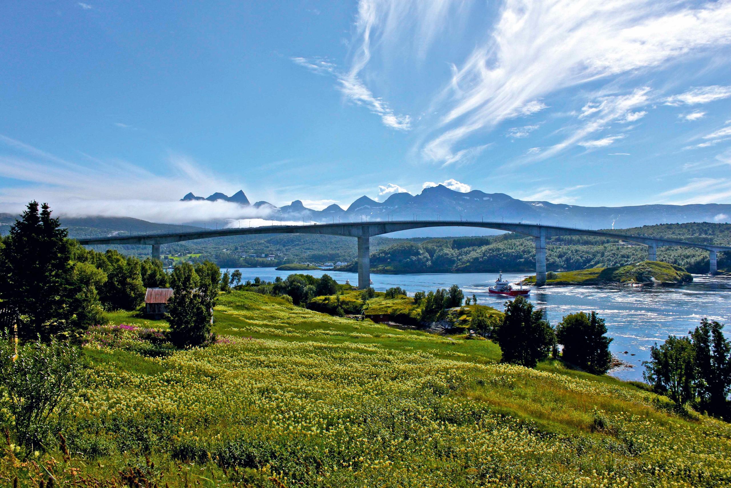 Utsikt fra Saltstraumen Hotell