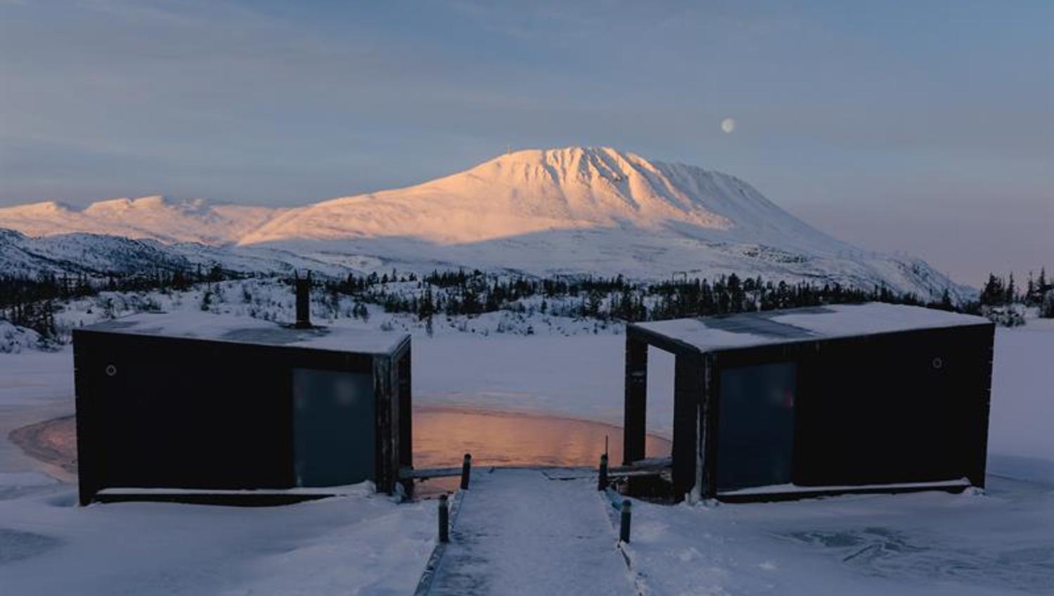 Floating sauna with amaing view over Gaustatoppen