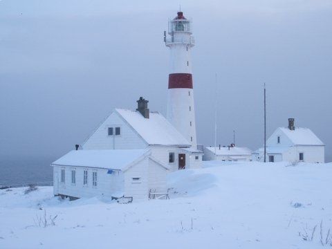 Winter at lighthouse island Store Torungen outside of Arendal.