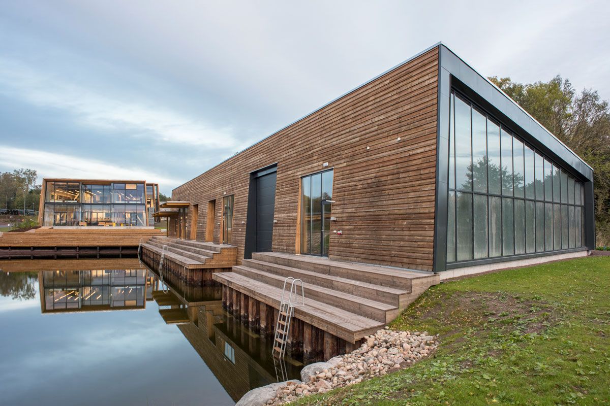 Facade, building by the water