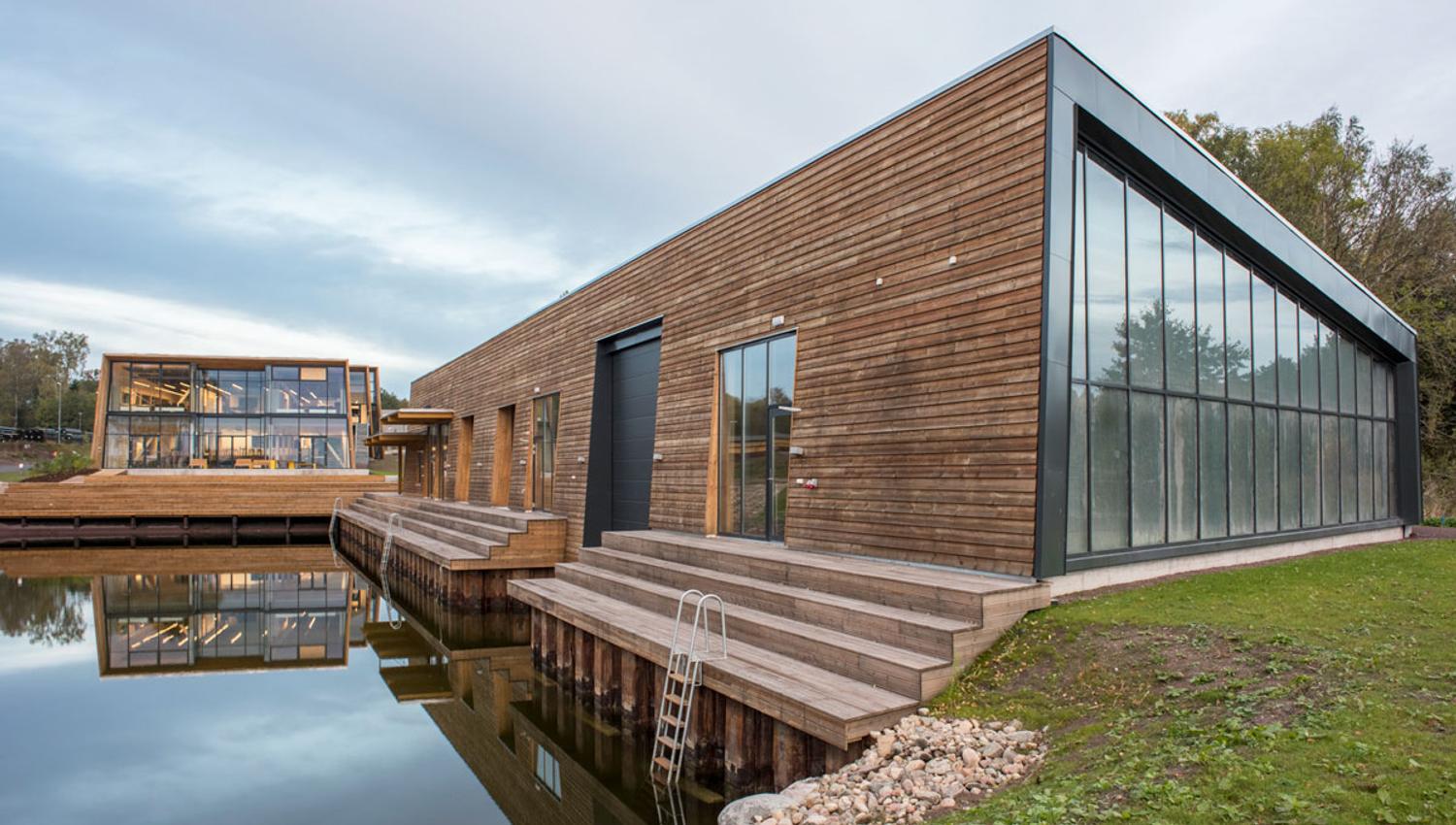 Facade, building by the water