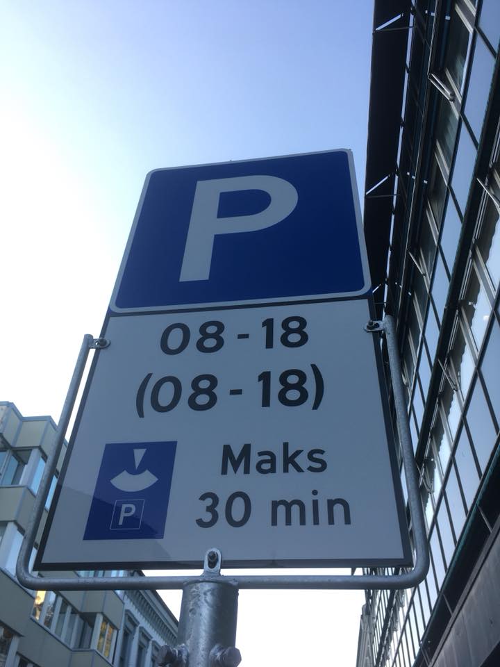 gratis parkering med urskive