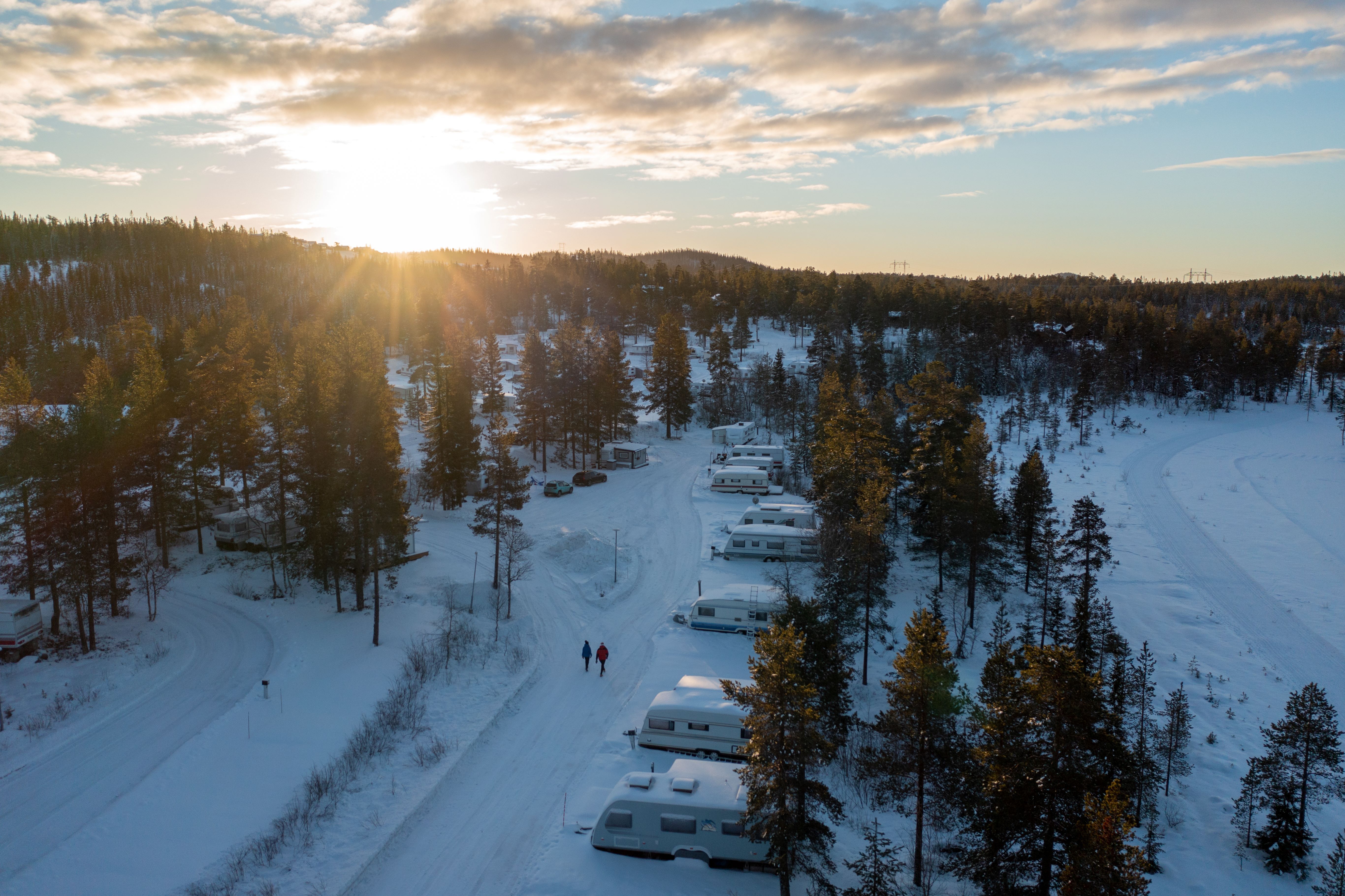 Vintercamping Lygna camping ski langrenn