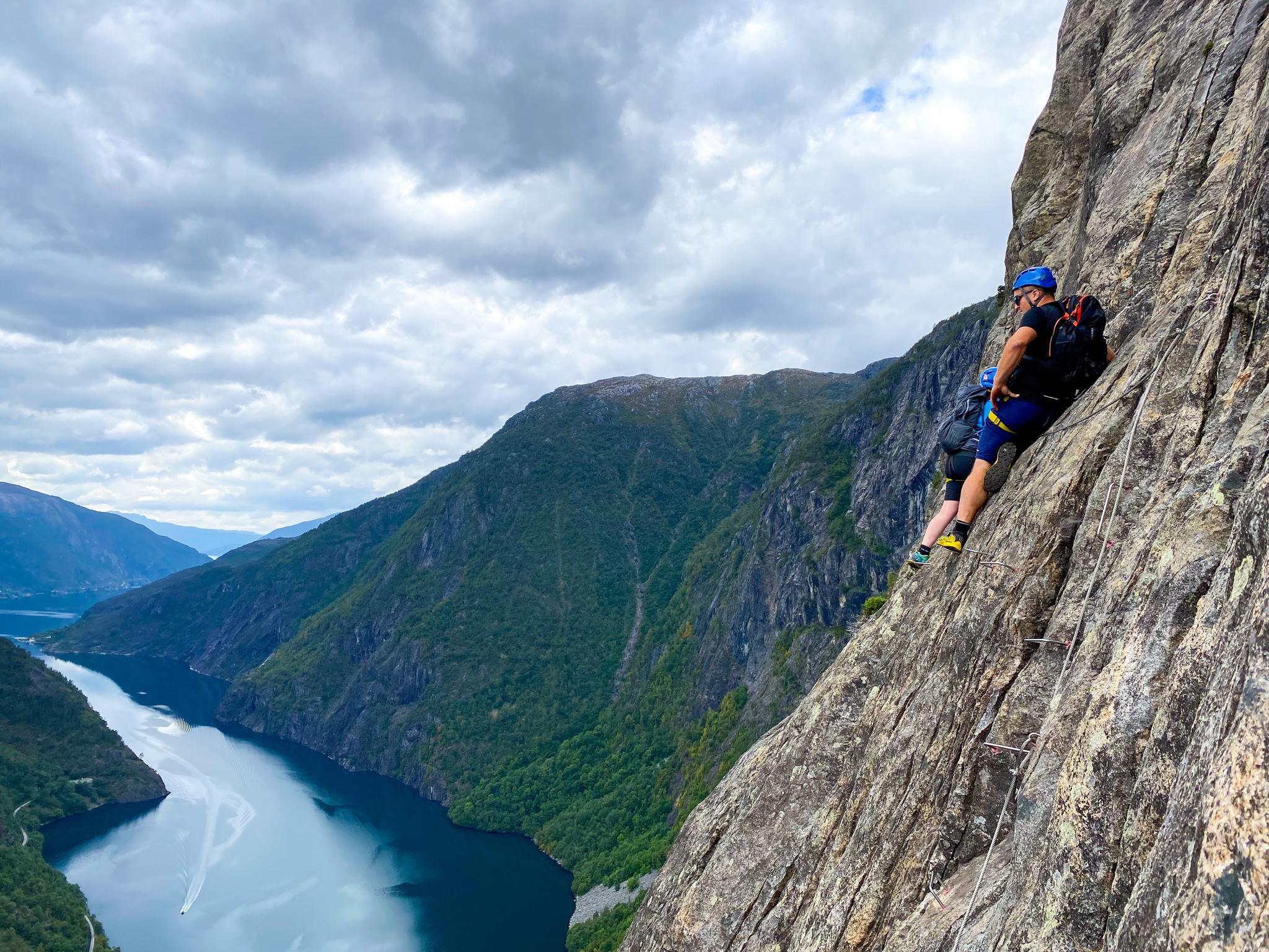Via Ferrata Kyrkjeveggen in Åkrafjord.