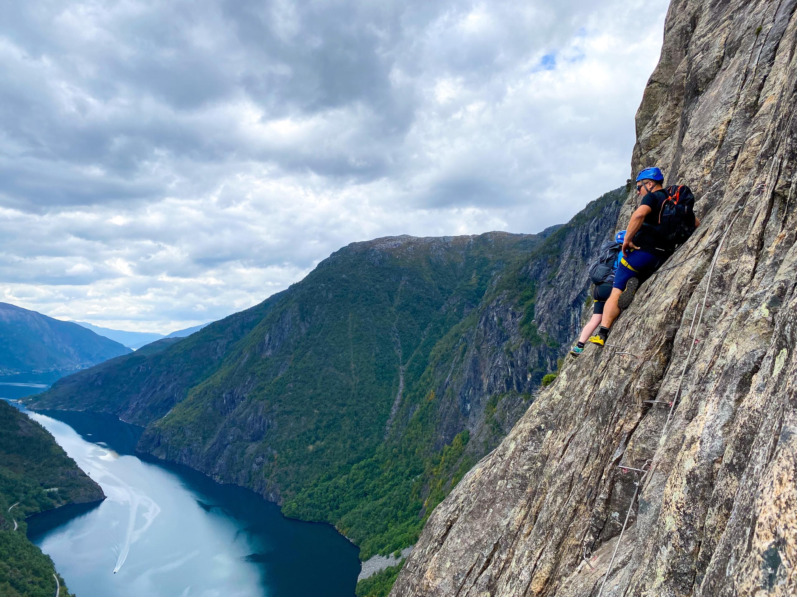 Via Ferrata Kyrkjeveggen in Åkrafjord.