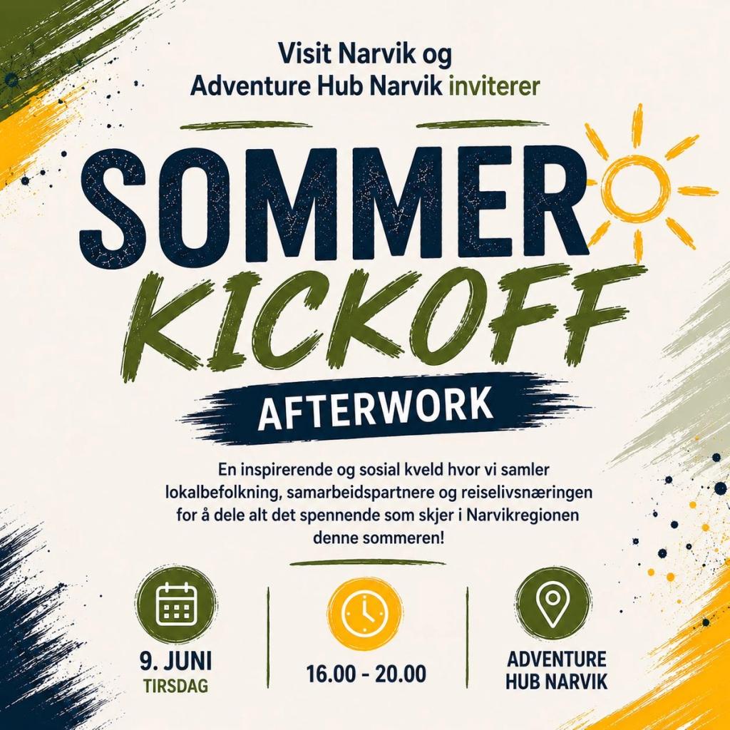 Visit Narvik and Adventure Hub Narvik invite you to this year’s Summer Kickoff with Afterwork