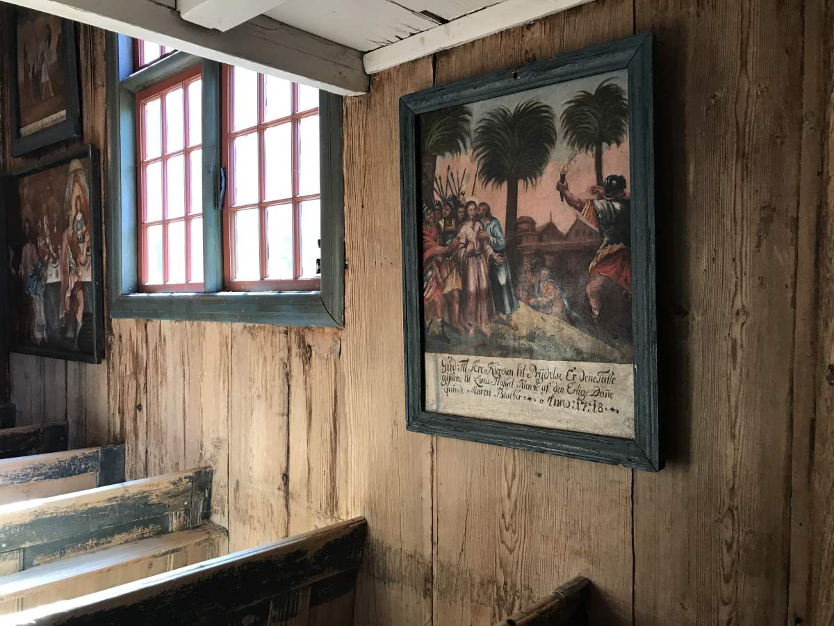 Stave Church in Lom inside