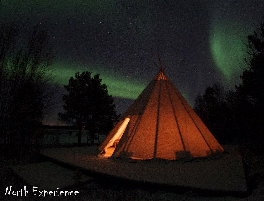 The lavvo under the Northern Lights