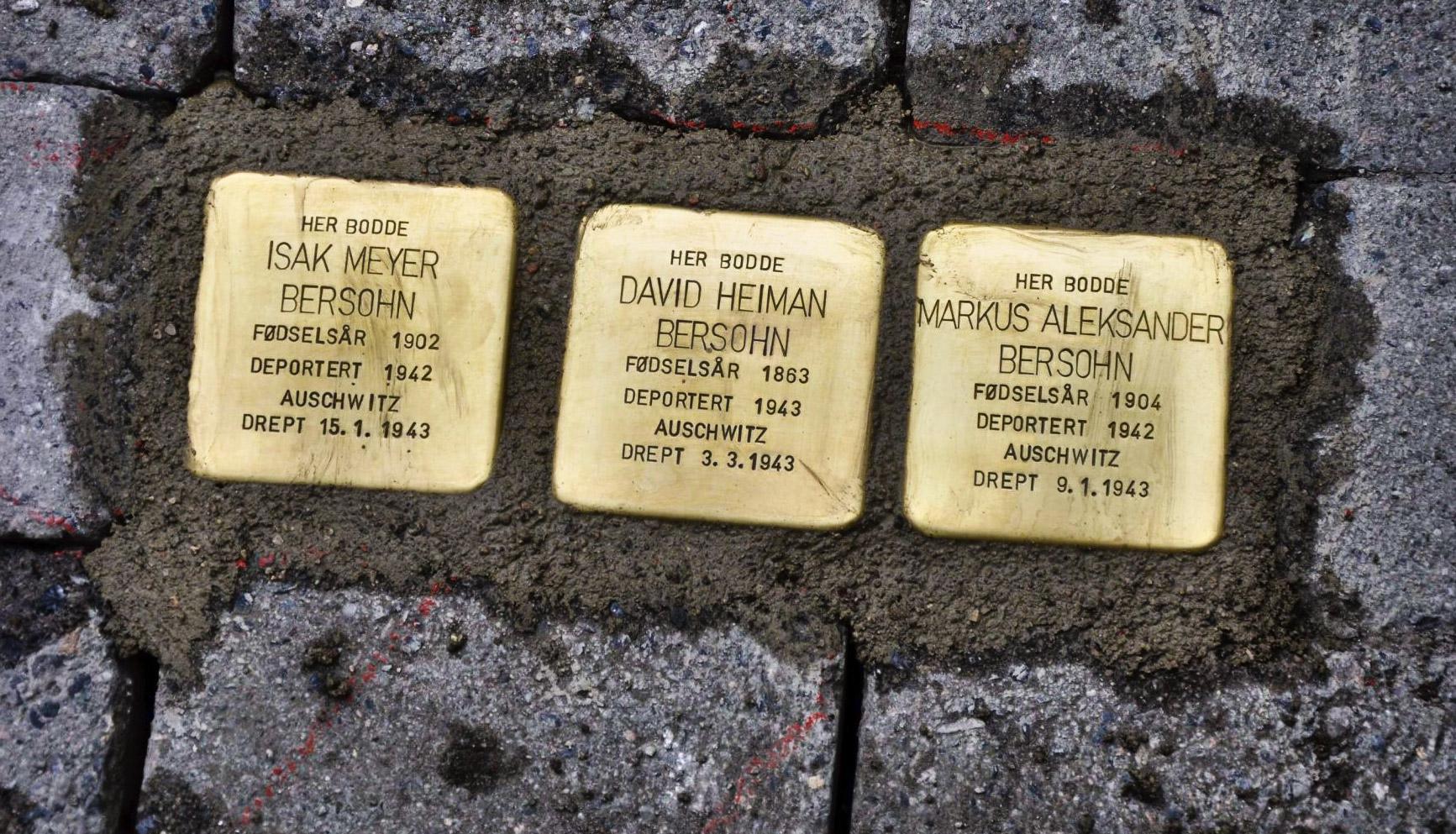 Second World War memorial - The stumble stones in Jevnaker
