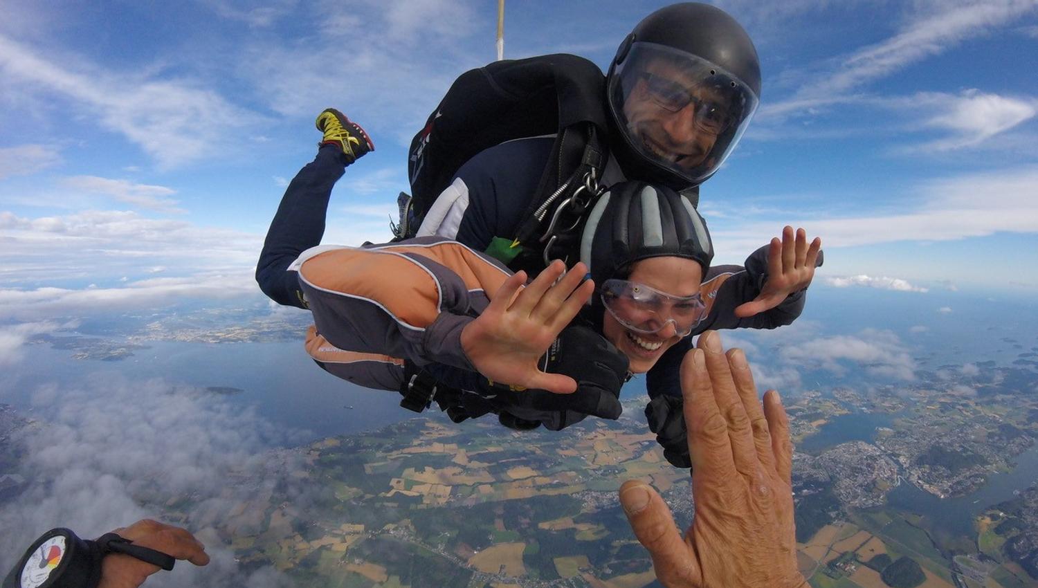 High five in the air