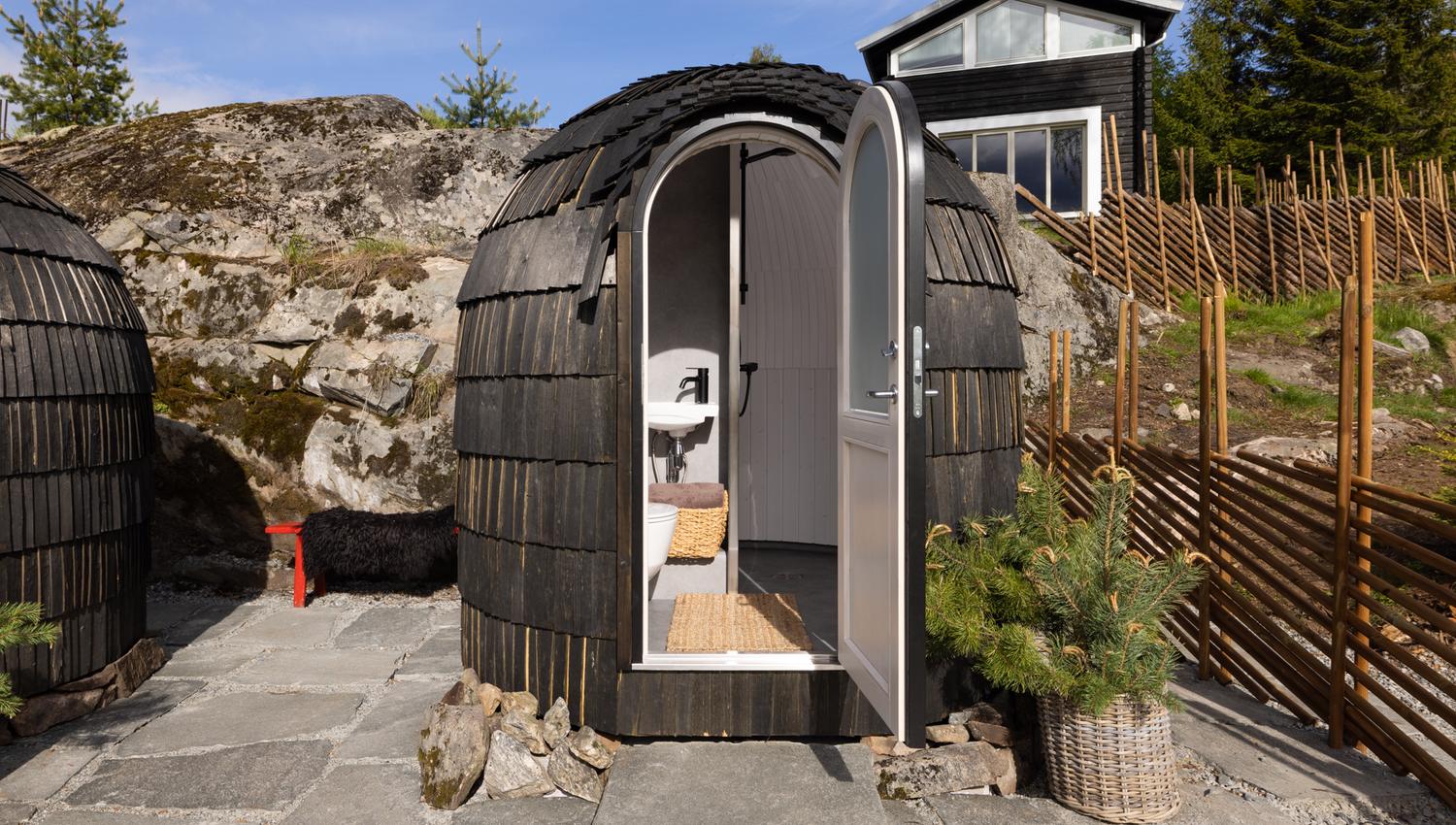 Shower and toilet facilites.
