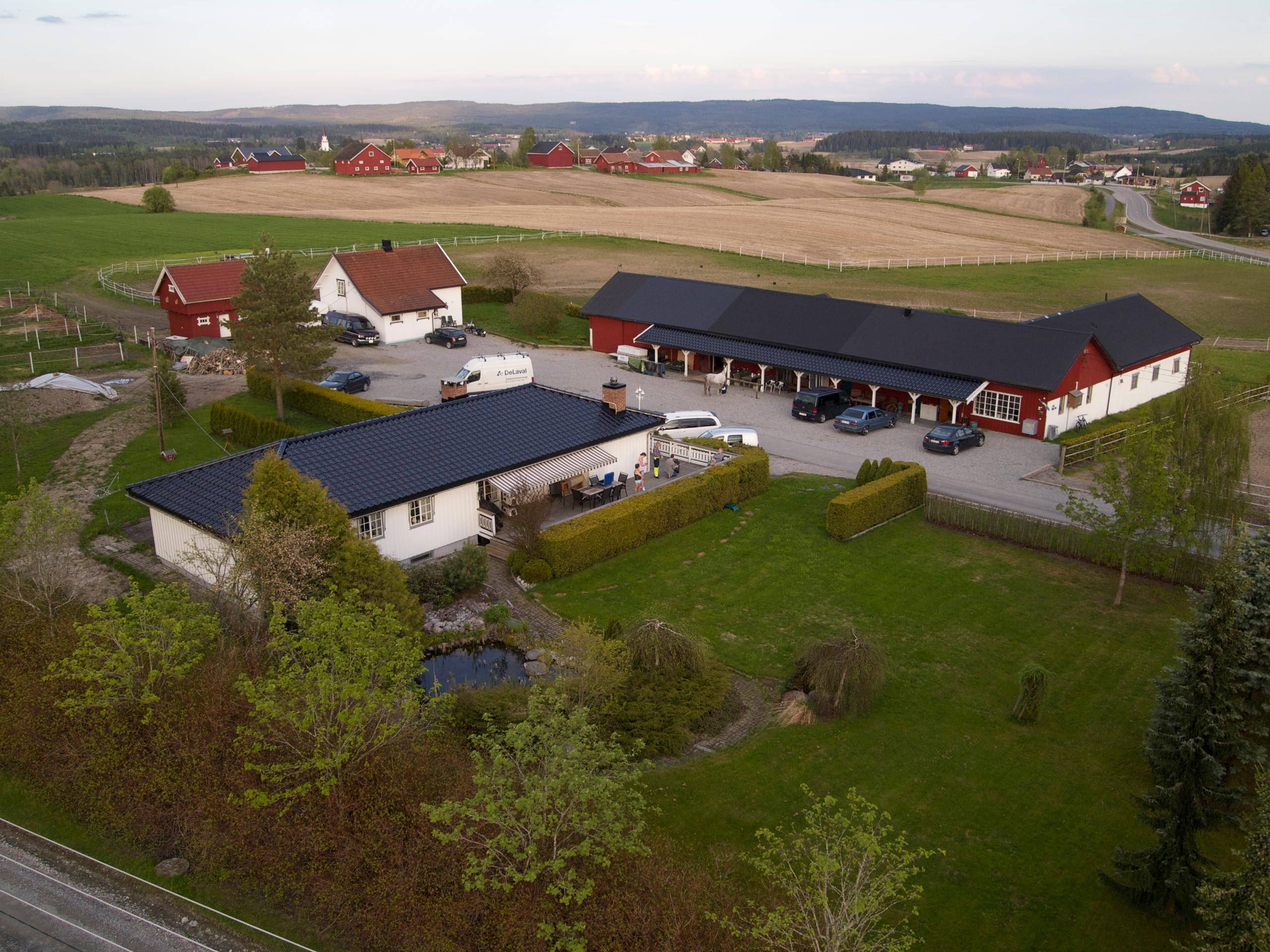 Oversiktsbilde over Høland Gaardsmotell